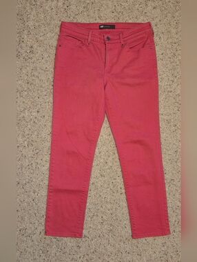 Levi’s Mid Rise Skinny Jeans Pink Coral Size 29 Stretch Denim